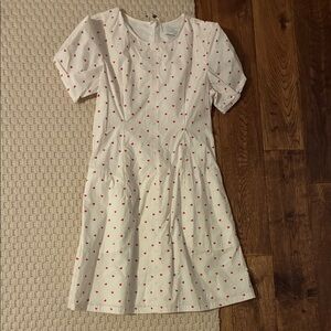 L'Academie Ivory Dress with Red Heart Accents